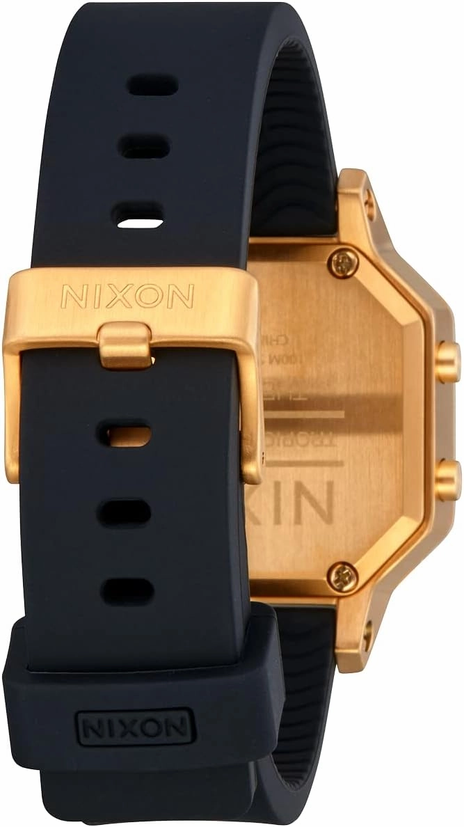 NIXON Siren SS A1211-100m Water Resistant Women's Digital Sport Watch (36mm Watch Face, 18mm-16mm Silicone Band)