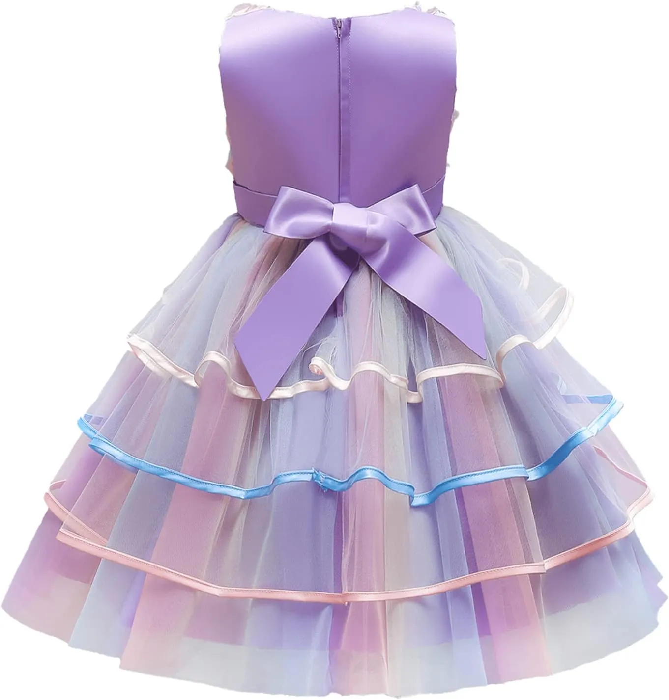 NNJXD Flower Girl Dress Kids Ruffles Lace Party Wedding Dresses