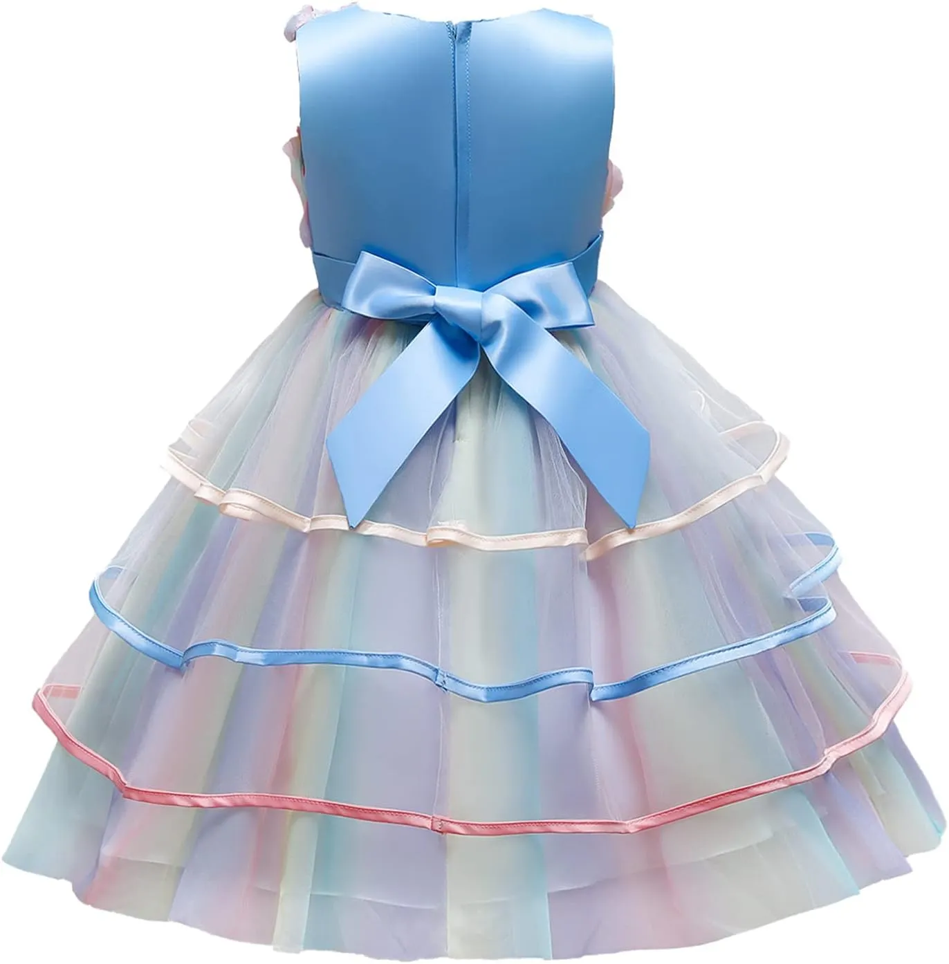 NNJXD Flower Girl Dress Kids Ruffles Lace Party Wedding Dresses