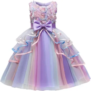 NNJXD Flower Girl Dress Kids Ruffles Lace Party Wedding Dresses