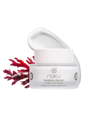 Noku Marine Cream | Award Winning | Vegan & Cruelty-Free - Red Algae Extract with Vegan Collagen, Vitamin C & Argireline Peptides for Hyperpigmentation, Anti-Aging, and Hydration.