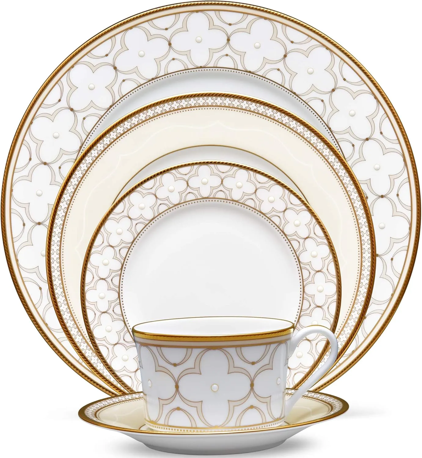 Noritake Trefolio Gold 5-Piece Place Setting, Service for 1