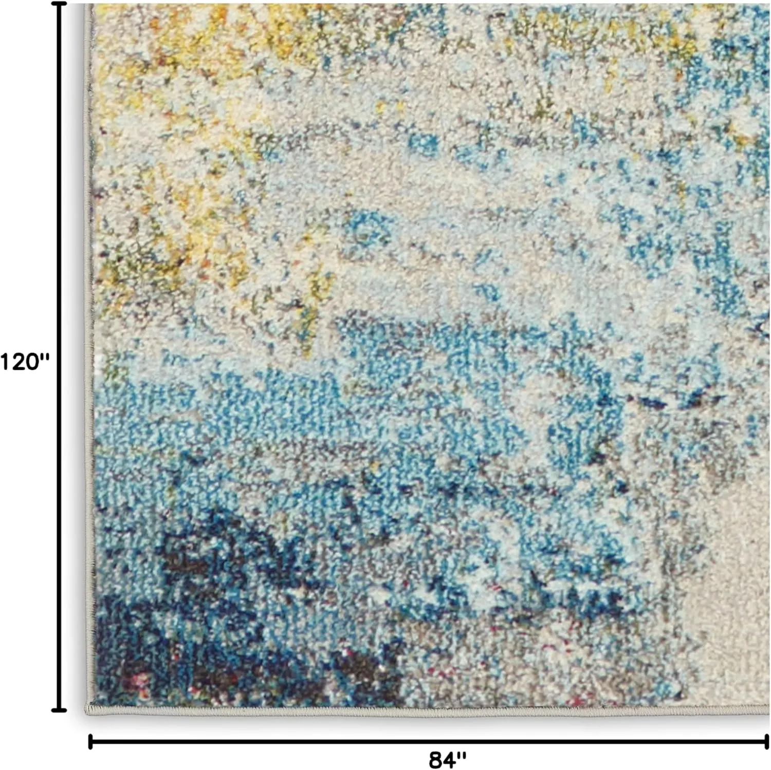 Nourison Celestial Modern Abstract Sealife 7' x 10' Area Rug, Easy Clean, Non Shedding, Bed Room, Living Room, Dining Room, Kitchen (7x10)