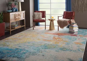Nourison Celestial Modern Abstract Sealife 7' x 10' Area Rug, Easy Clean, Non Shedding, Bed Room, Living Room, Dining Room, Kitchen (7x10)