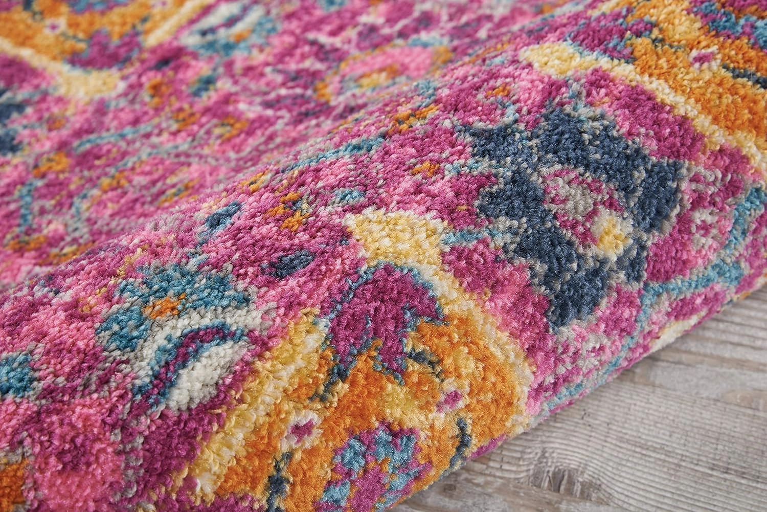 Nourison Passion Fuchsia 2'2" x 10' Area -Rug, Boho, Moroccan, Bed Room, Living Room, Dining Room, Kitchen, Easy -Cleaning, Non Shedding, (10' Runner)