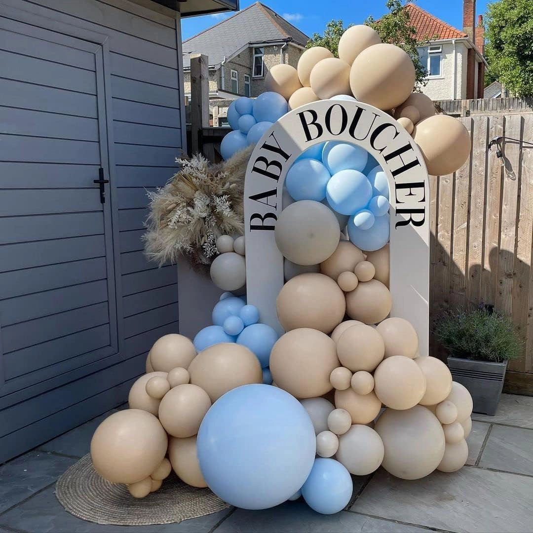 Nude Beige Balloon Double Stuffed Tan Brown Balloons Garland Different Sizes Latex Apricot Balloons Arch Kit for Neutral Baby Shower Jungle Theme Woodland Teddy Bear Birthday Boho Party Decorations