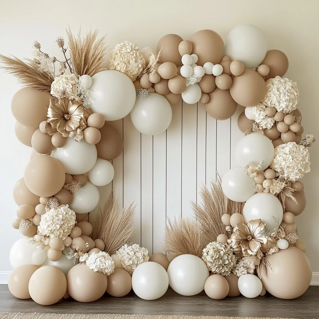 Nude Beige Balloon Double Stuffed Tan Brown Balloons Garland Different Sizes Latex Apricot Balloons Arch Kit for Neutral Baby Shower Jungle Theme Woodland Teddy Bear Birthday Boho Party Decorations