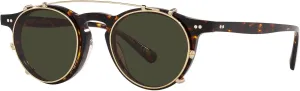 Oliver Peoples OP-13 CLIP ON OV 5504C SOFT GOLD/GREEN CLIP-ON ONLY 45/20/0 unisex Eyewear Frame