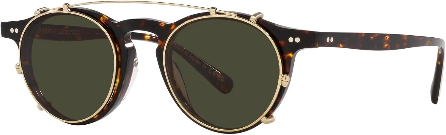 Oliver Peoples OP-13 CLIP ON OV 5504C SOFT GOLD/GREEN CLIP-ON ONLY 45/20/0 unisex Eyewear Frame