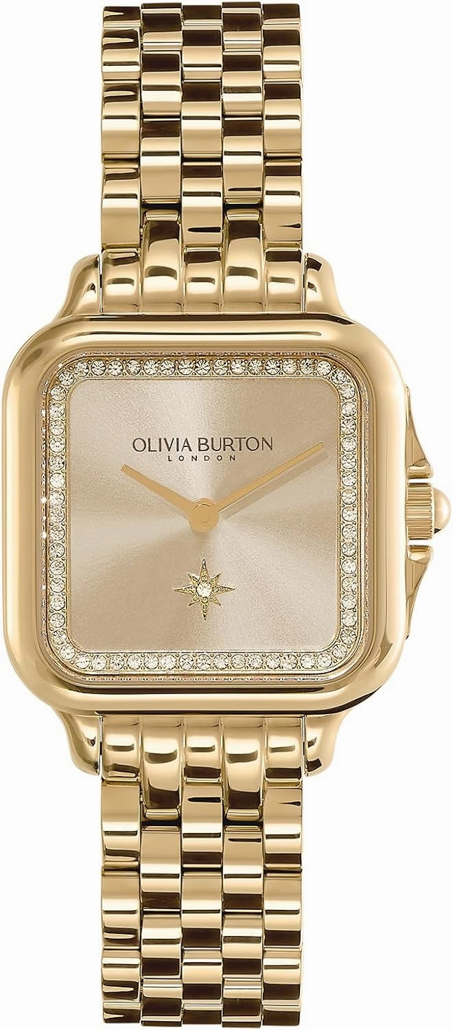 Olivia Burton Grosvenor Women's 2H Quartz Watch, Stainless Steel Bracelet, Water Resistant up to 3ATM/30 Meters, Elegant, Premium Fashion Timepiece for All Occasions, Gift for Her, 28mm