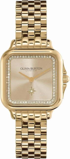 Olivia Burton Grosvenor Women's 2H Quartz Watch, Stainless Steel Bracelet, Water Resistant up to 3ATM/30 Meters, Elegant, Premium Fashion Timepiece for All Occasions, Gift for Her, 28mm