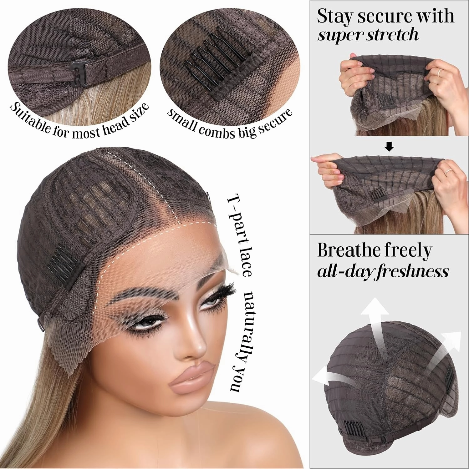 Ombre Blonde Lace Front Wig for Women Synthetic Lace Straight Wigs PrePlucked Ready to Wear Glueless Wig 13X5X1 Lace Wig Dirty Blonde 26inch