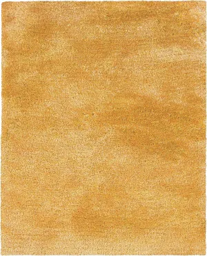 Oriental Weavers Cosmo Hand-Made Shag Area Rug - 81107-3'3" x 5'3" - in Gold - Plush Soft Shag, Modern Style, Hand-Made, Stain Resistant, Entrway, Bedroom Rug