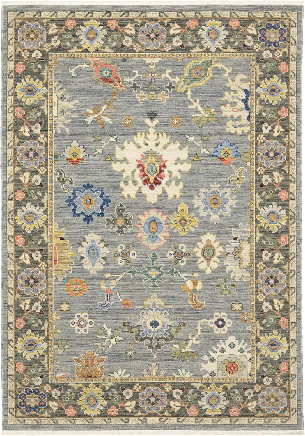 Oriental Weavers Lucca Traditional Rug 846D1 in Blue Rectangle 1' 11" X 3'