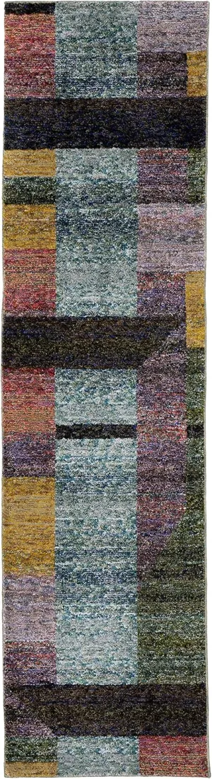 Oriental Weavers Strada Area Rug - STR04-2'3" x 8' - in Multi-Colored - Modern Style, Stain Resistant, Family and Pet Friendly, Entryway, Hallway Runner Rug