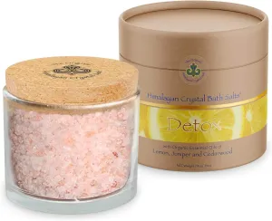 Original Himalayan Crystal Bath Salts | Detox with Juniper Cedarwood and Lemon Essential Oils | Release Stress