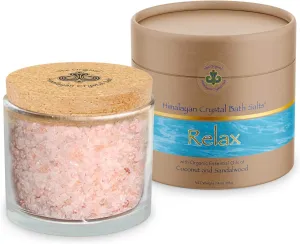 Original Himalayan Crystal Bath Salts | Relax with Coconut and Sandalwood Essential Oils | Hydration & Relaxation