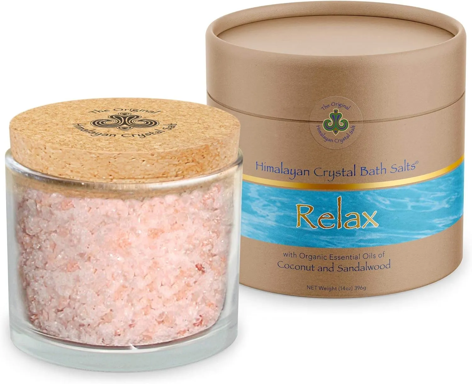 Original Himalayan Crystal Bath Salts | Relax with Coconut and Sandalwood Essential Oils | Hydration & Relaxation