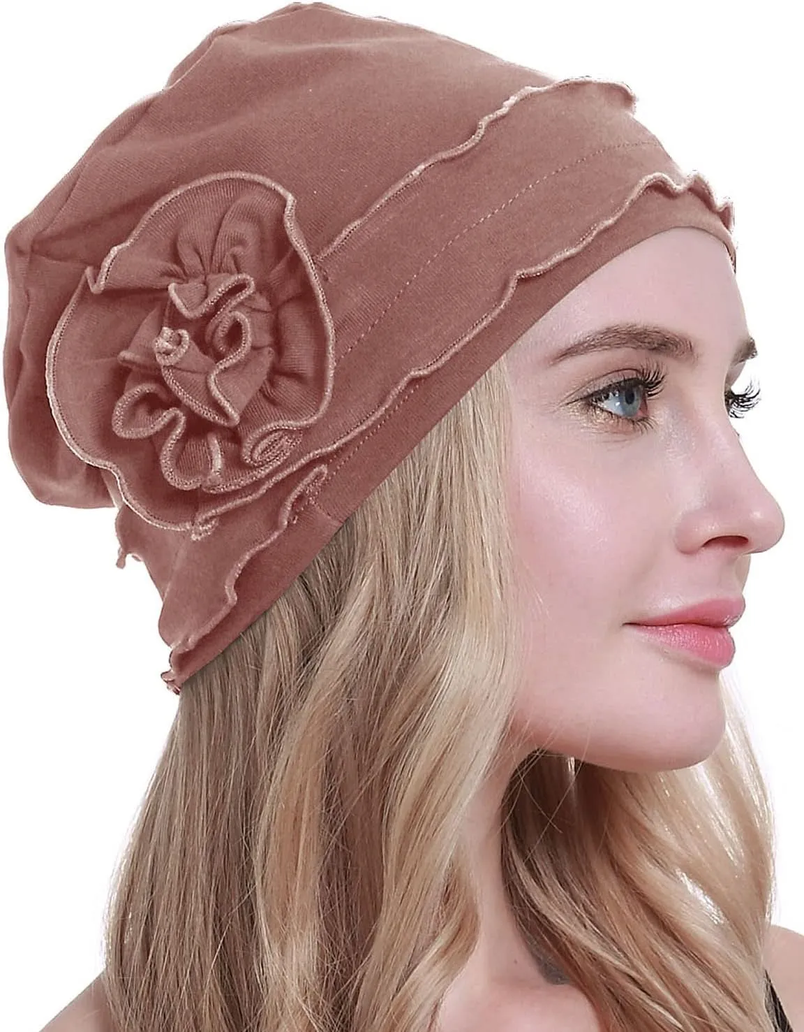 osvyo Cotton Chemo Headwear Turban Cap for Women - Soft Elastic Beanie Hair Loss Sealed Packaging