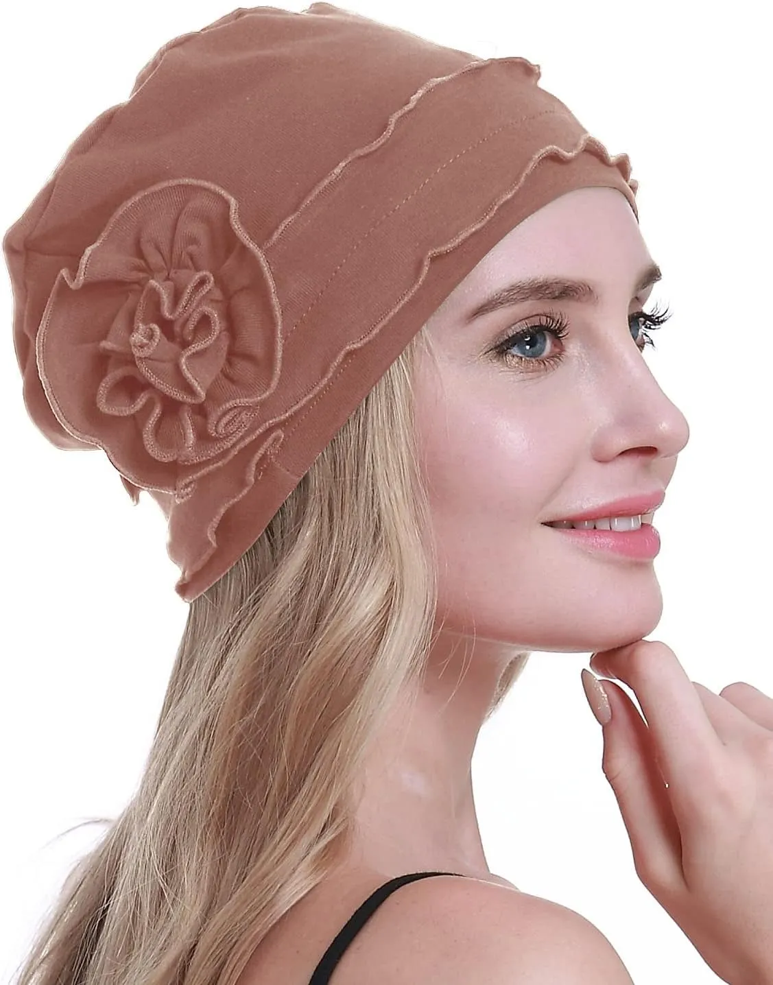 osvyo Cotton Chemo Headwear Turban Cap for Women - Soft Elastic Beanie Hair Loss Sealed Packaging