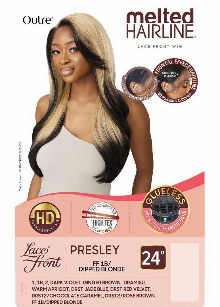 Outre Lace Front Wig - Melted Hairline - Presley (DRST2/ROSE BROWN)