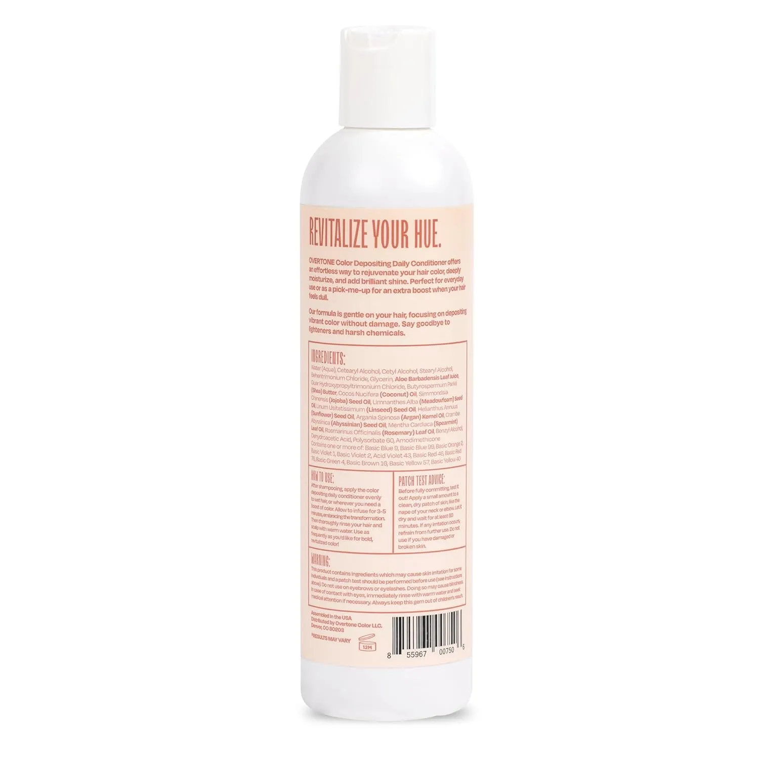 Overtone Daily Color Depositing Conditioner: 8oz Temporary Coloring Conditioner w/Shea Butter & Coconut Oil, Refresh Color & Prevent Fading, Vegan & Cruelty-Free, Rose Gold is Desert Rose