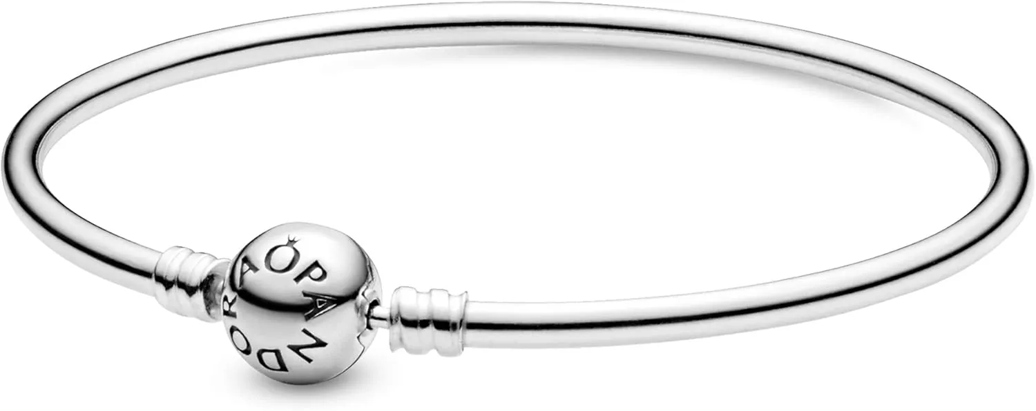 Pandora Moments Ball Clasp Bangle Bracelet - Gold Bracelet for Women - 14K Gold - With Gift Box