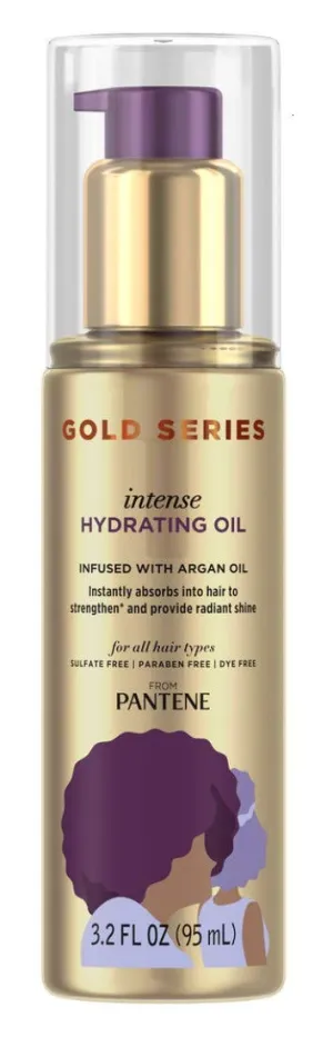 Pantene Gold Series Intense Hydrating Oil 3.2 Ounce (95ml) (3 Pack)