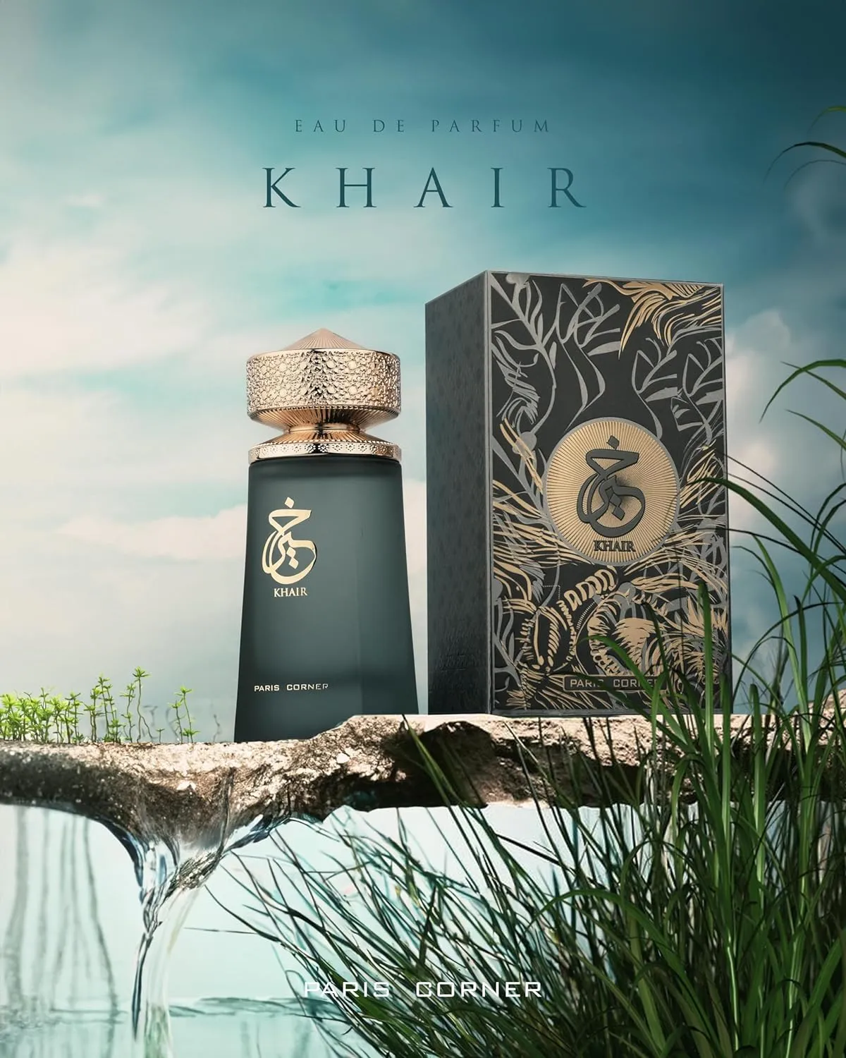 Paris Corner | Khair EDP 3.4 Fl Oz | Timeless Unisex Fragrance Featuring Davana, Italian Bergamot, and Pink Pepper for a Long-Lasting Elegant Scent Experience