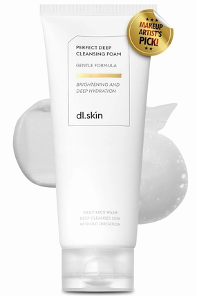 Perfect Deep Gentle Face Wash Cleansing Foam w/ 6 Types of Hyaluronic Acid & Plant-Derived Surfactants | Moisturizing Foaming Facial Cleanser Face Wash for Deep Radiance Hydration (5.07 fl oz)