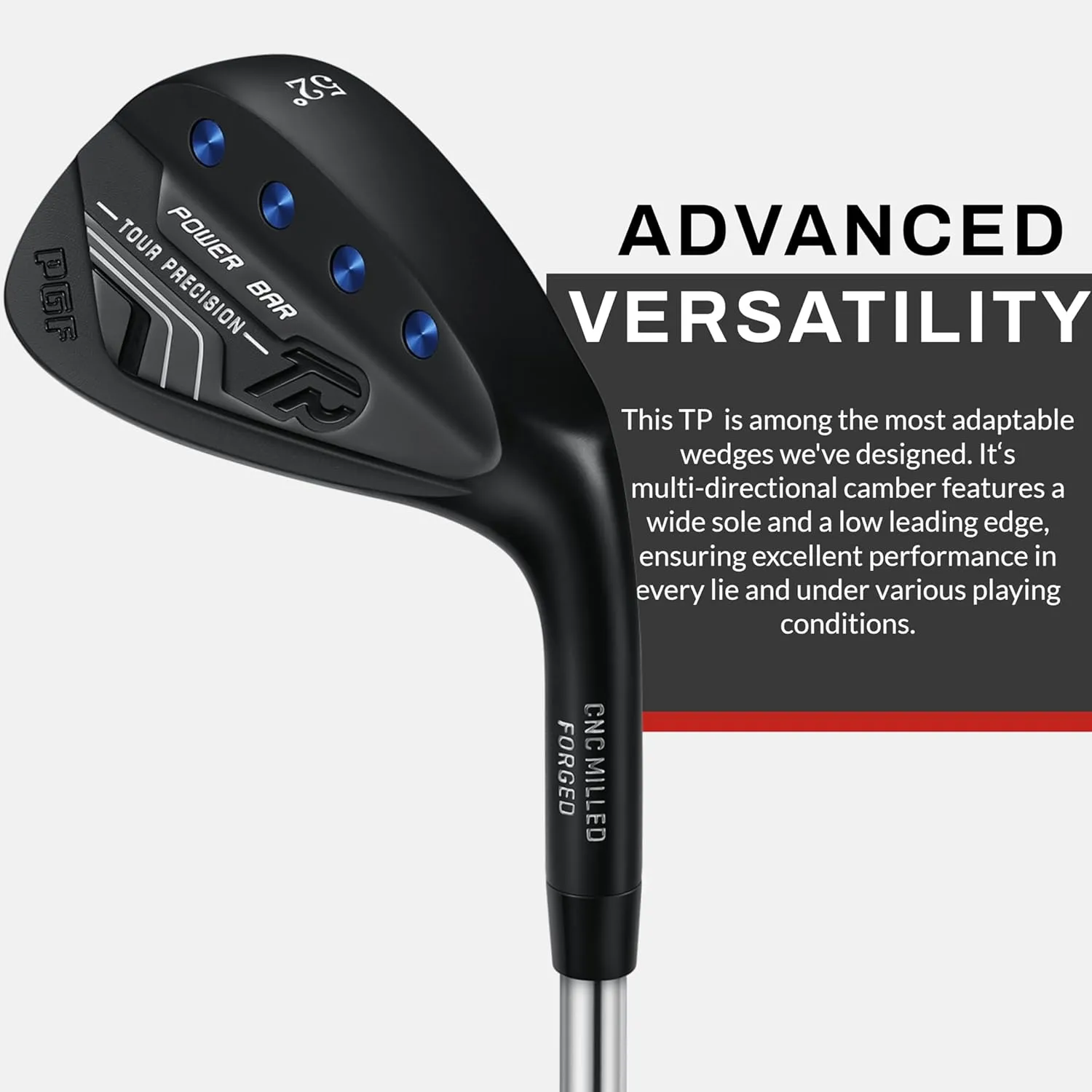 PGF Gold TP Full Face Milled Forged High-Toe Golf Sand Wedge Set for Men