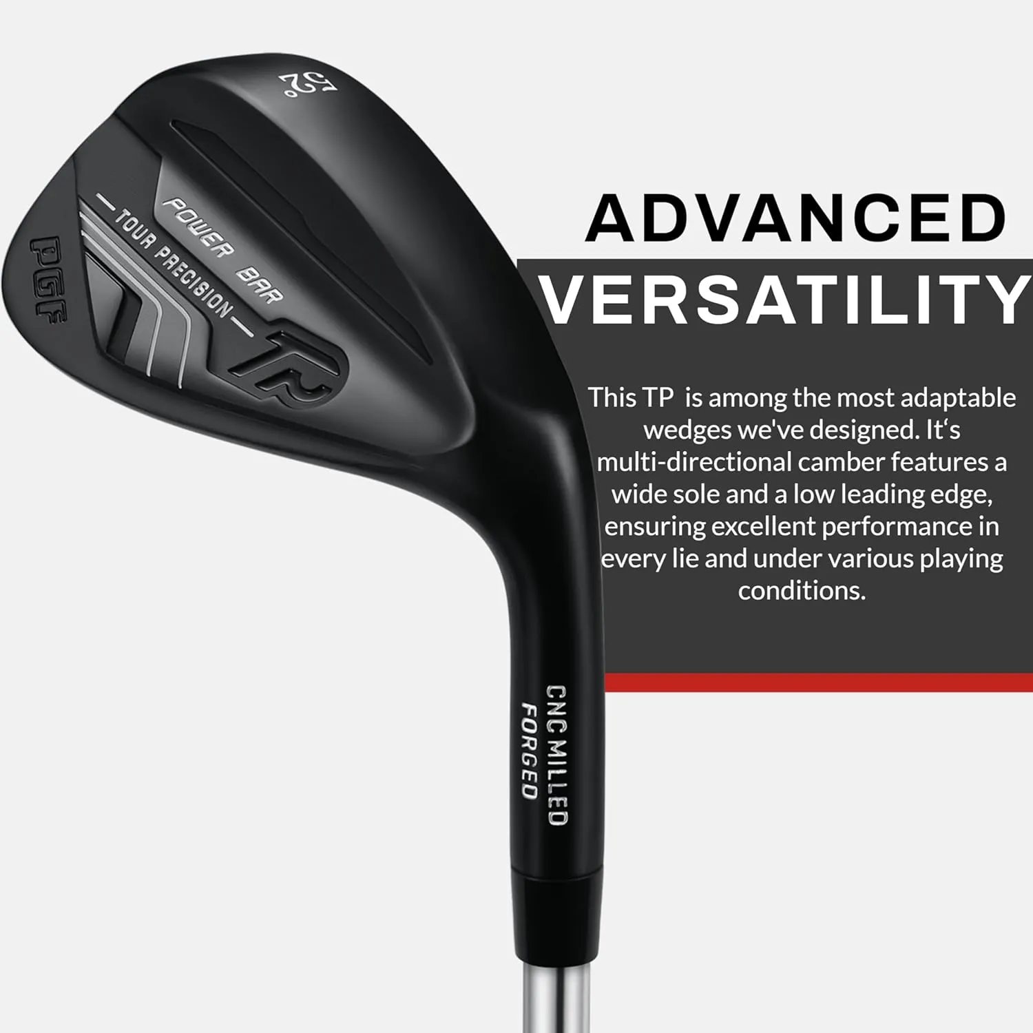 PGF Gold TP Full Face Milled Forged High-Toe Golf Sand Wedge Set for Men