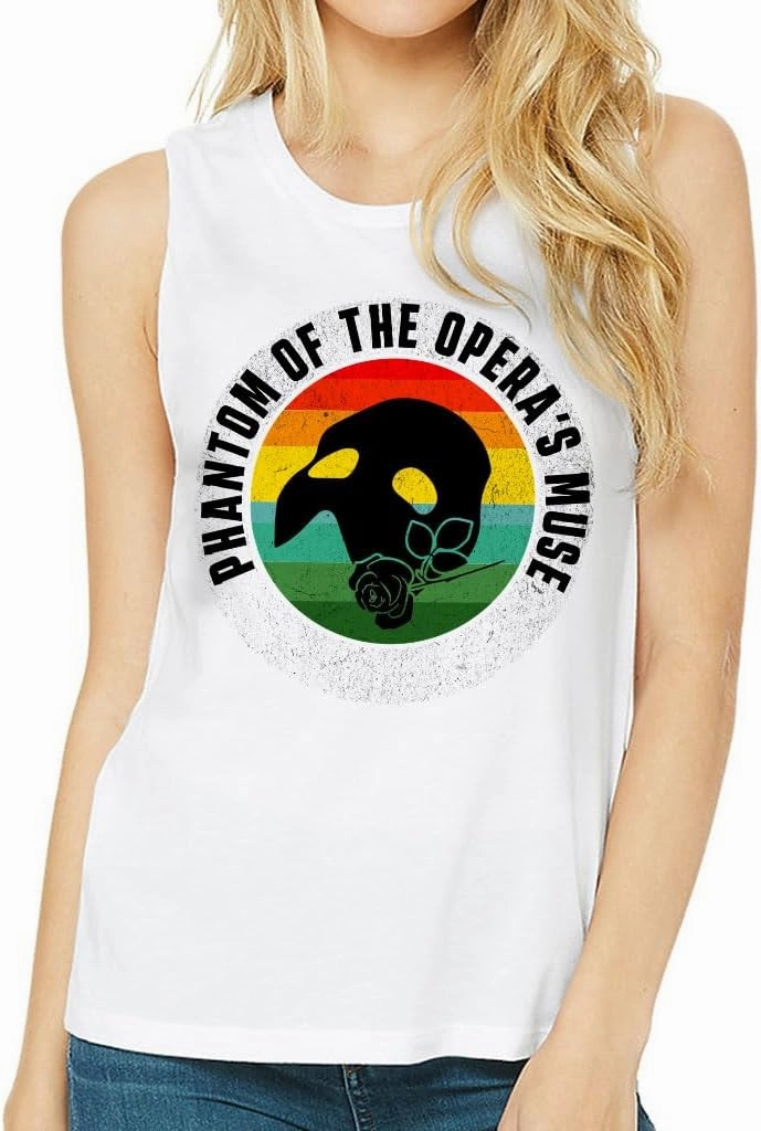 Phantom Women's Muscle Tank - Rose Tank Top - Retro Workout Tank