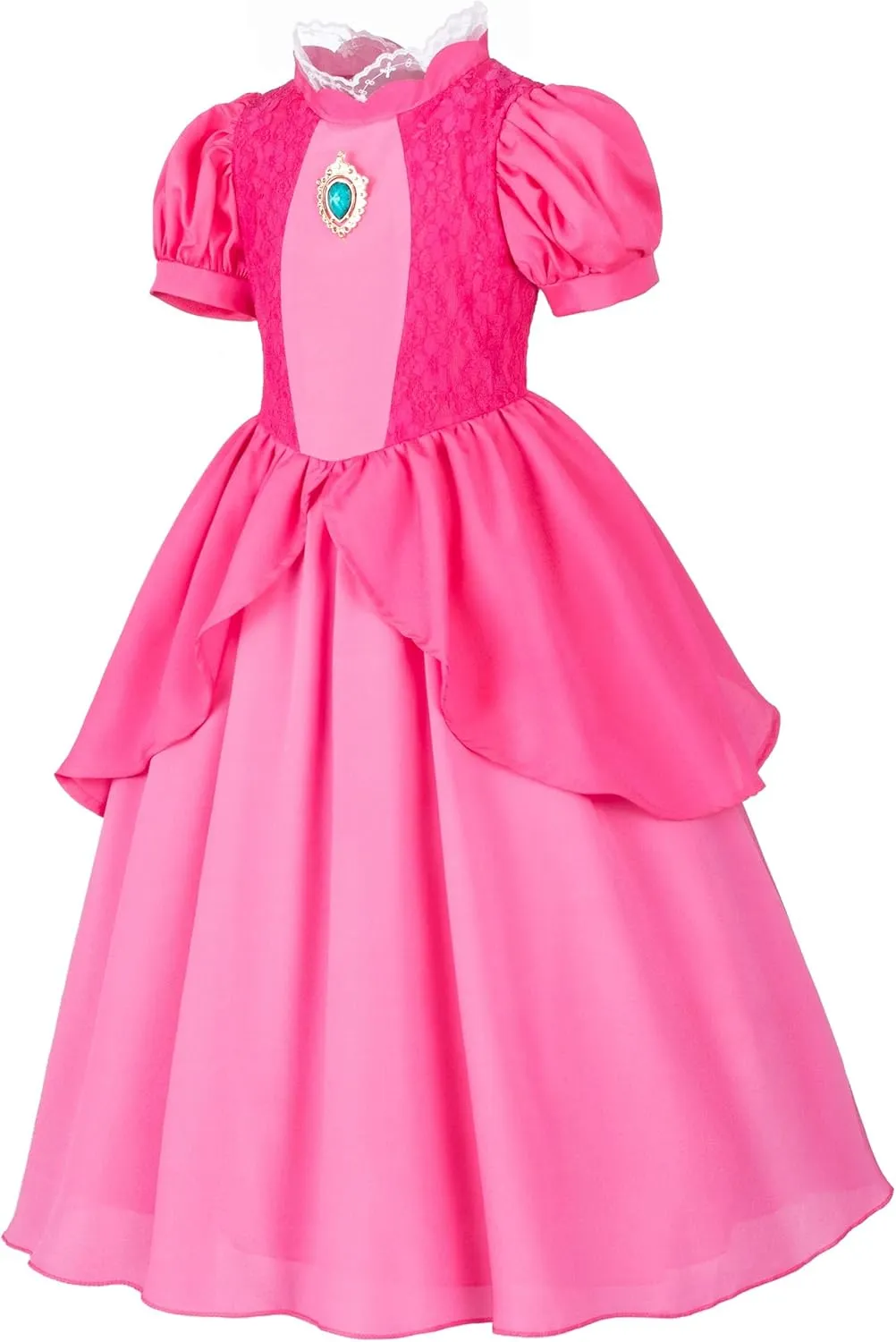 Pink Princess Dress for Girls - Princess Costume for Little Girls Dress Up with Accessories