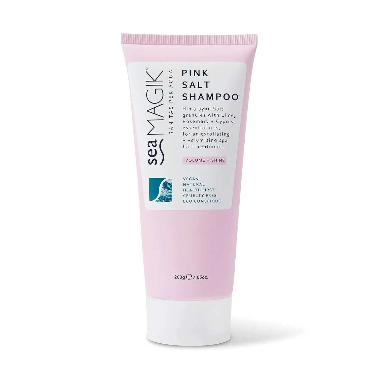 Pink Salt Shampoo with Mineral-Rich Himalayan and Dead Sea Salt Granules 7.05 oz/ 200g