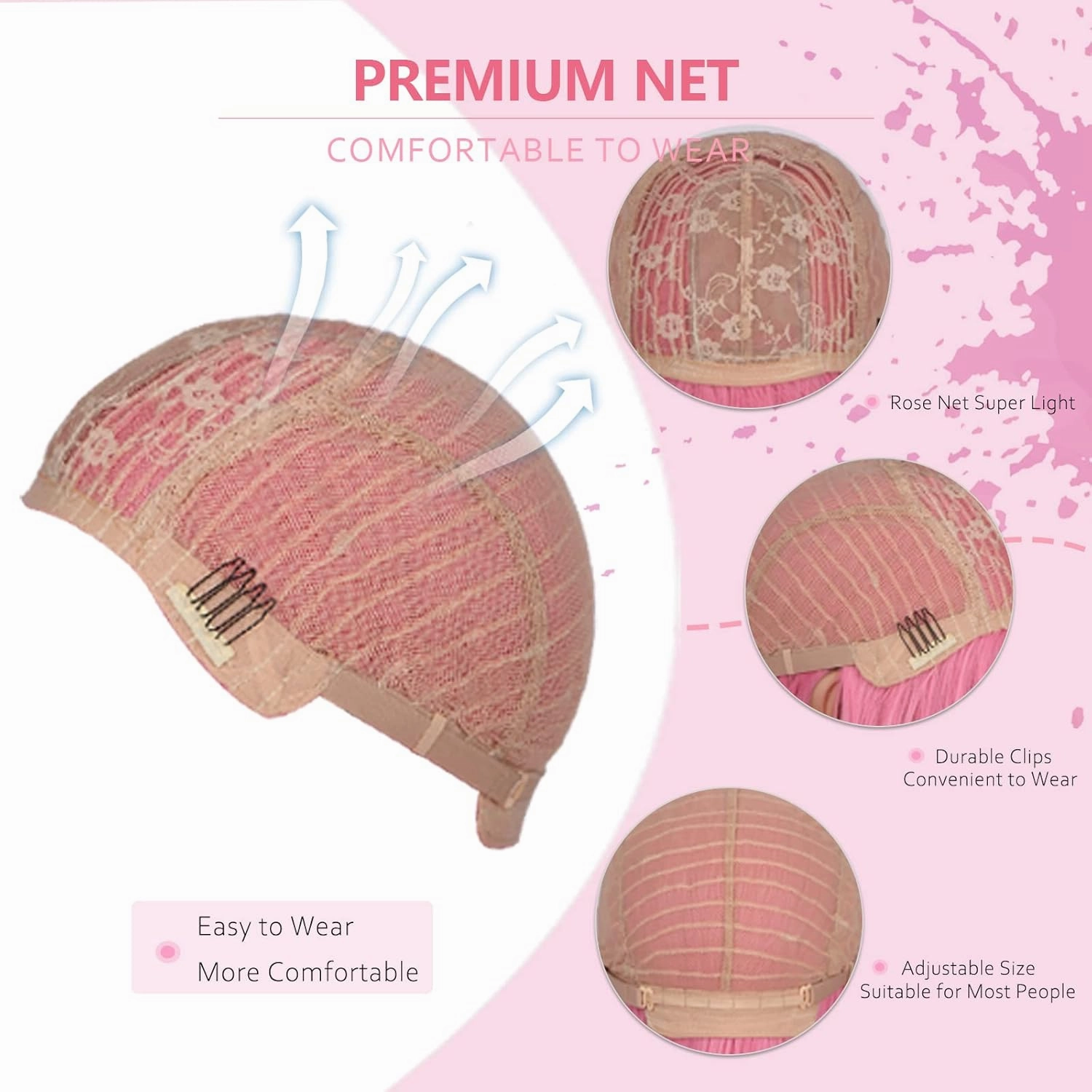 Pink Bob Wig with Bangs for Women 12 Inch Short Straight Pink Wigs Synthetic Colored Wigs