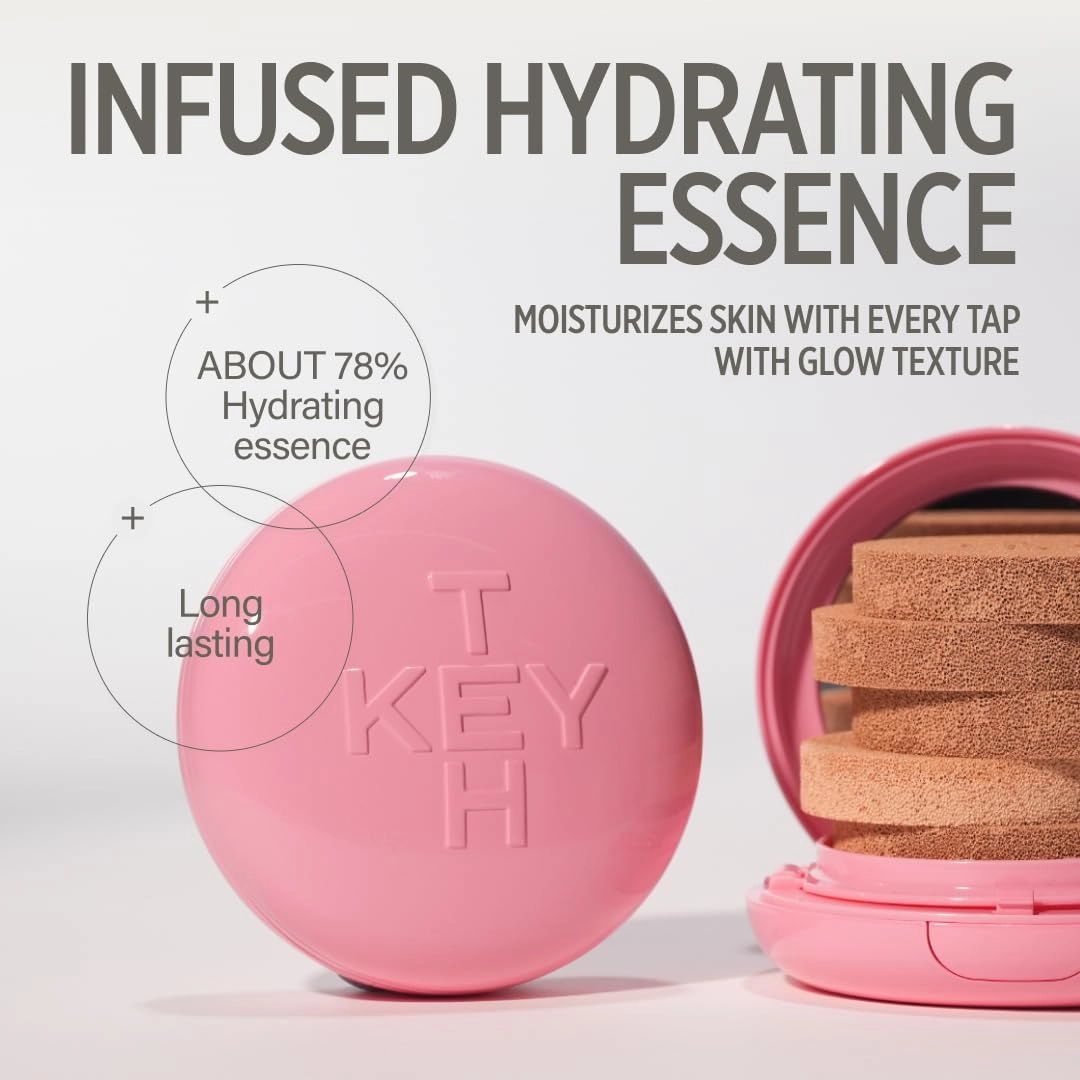 PINK MAGNET CUSHION #02 LIGHT BEIGE (15G, 0.52 OZ.) / Magnetic Adherence, Dewy Radiance, 78% moisture essence, Glow Film Complex, Skin Film Polymer