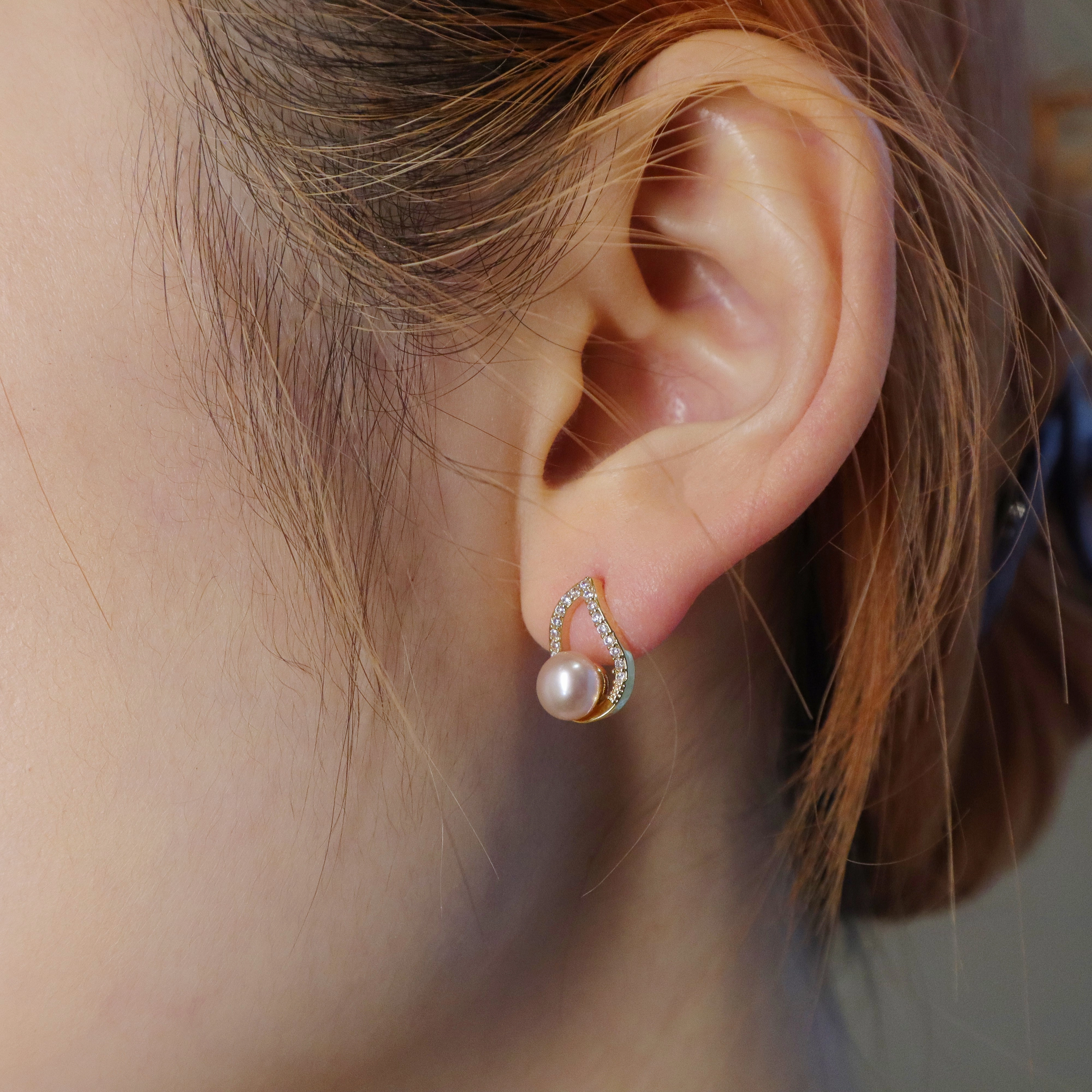 Pink Pearl Elegance gleaming Earrings