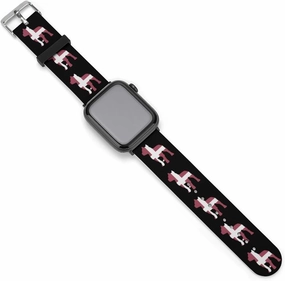 Pitbull Denmark Flag Adjustable Silicone Watchband Compatible with IWatch Classic Soft Sports Watch Strap for Men Women