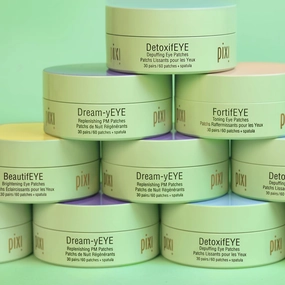 Pixi Ultimate Eye Patch Bundle - 5 Varieties for Depuffing, Brightening, Firming, and Hydrating | Includes DetoxifEYE, BeautifEYE, FortifEYE, Hello Kitty AnyWhere Patches, Dream-yEYE | 30 Pairs