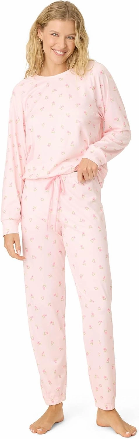 PJ Salvage Women's [Amazon Exclusive] Cloud Jersey Jogger Pajama 2-Piece Pj Set
