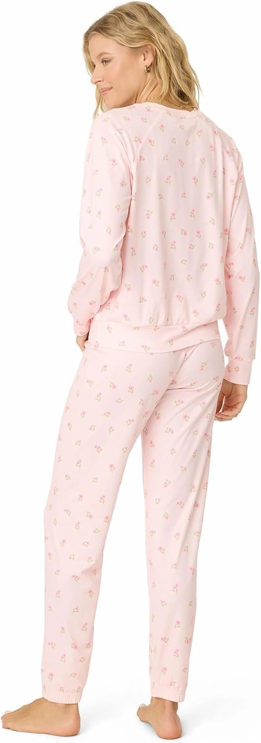 PJ Salvage Women's [Amazon Exclusive] Cloud Jersey Jogger Pajama 2-Piece Pj Set