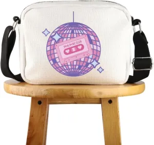 POFULL Singer Song Gift Music Lovers Gift Singer Fans Gift Pink Disco Corssbody Bag