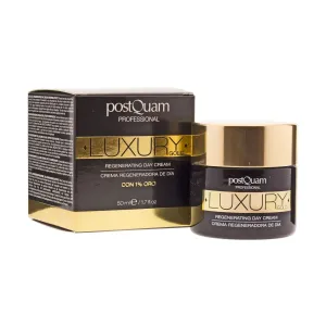 POSTQUAM Professional Luxury Gold Regenerating Day Cream 50ml - Spanish Products - Hydrating And Regenerating - Maintains Moisture Balance - Light And Clarity - Hyaluronic Acid