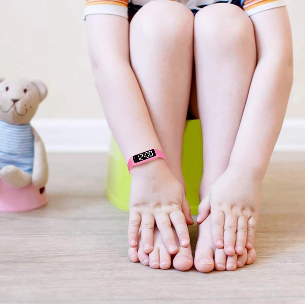Potty Training Watch - Silent Vibrating Alarm Watch Pill Reminder Watch with Countdown Timer (Rose Red)