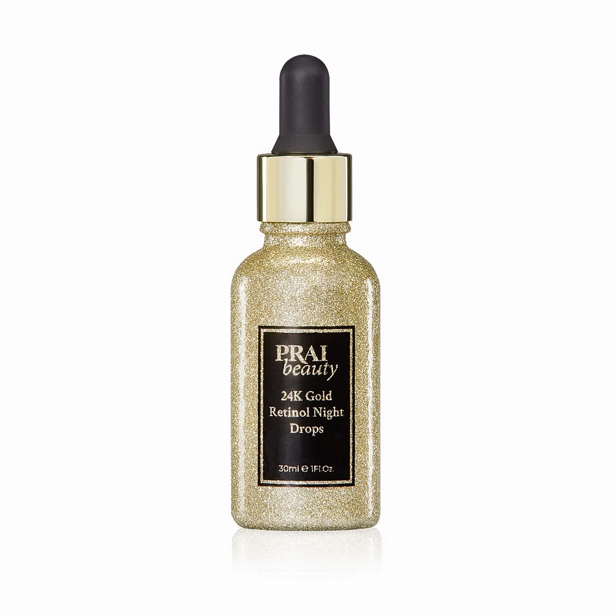 PRAI Beauty 24K Gold Retinol Night Drops - Anti-Aging Hydrating Face Serum - Anti-Wrinkle Retinol Face Serum, 1.7 Fl Oz