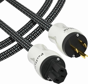 Preffair HiFi OFC Shielded Power Cord, 10 Guage AC Main Supply Cable with Gold Plated US-C15 Connectors, 125V/15A for Speaker, Subwoofer, Turntable, AMP, DAC. (Gold Plated 10AWG, 1.0M / 3.3 Feet)