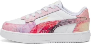 PUMA Caven Sneaker, White-Pink Lilac Team Gold, 1 US Unisex Little Kid