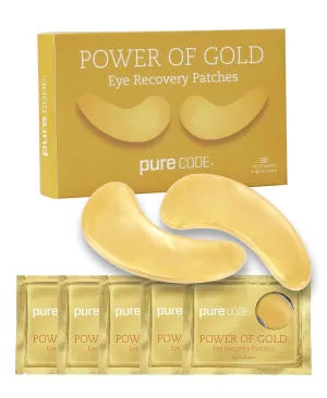 PURE CODE Power of Gold | Eye Recovery Patches | Contains 30 Treatments | Keeps Under-eye Area Smooth and Hydrated