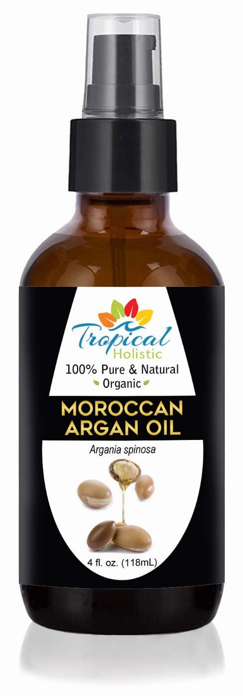Pure Moroccan Argan Oil 4 oz, 100% Natural Organic, Cold Pressed Argan Oil for Skin and Hair to Restore Shine, Control Frizz, Hydrates Skin, Nourishes Brittle Nails